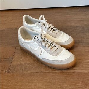 Nike White and Beige Men's Sneakers